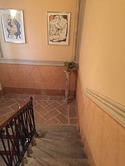 Treppenhaus in der Villa Cantoni in Gropello Cairoli (©Foto: Martin Schmitz)